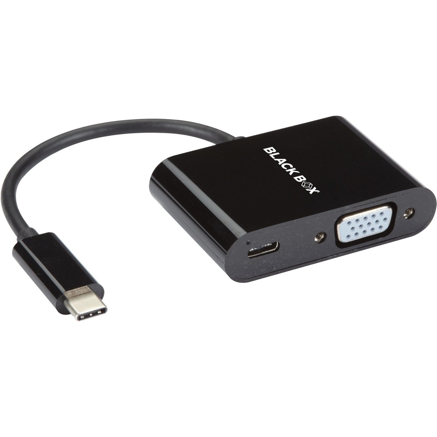 Black Box USB-C to VGA Adapter with 60W Power Delivery, 4K60, HDR