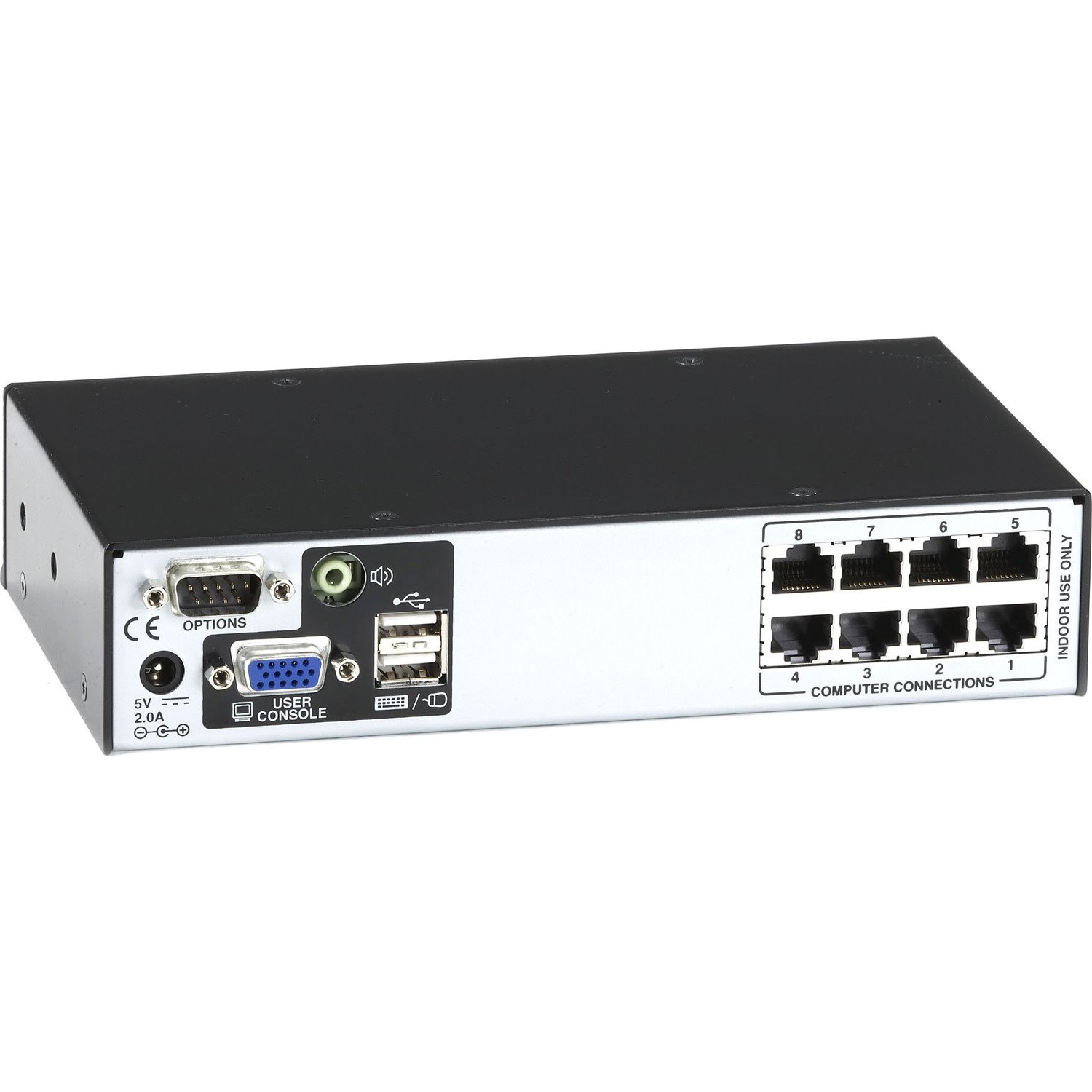 Black Box CX UNO KVM Switch with (1)IP - 8-Port, CATx