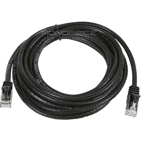 Monoprice FLEXboot Series Cat6 24AWG UTP Ethernet Network Patch Cable, 10ft Black