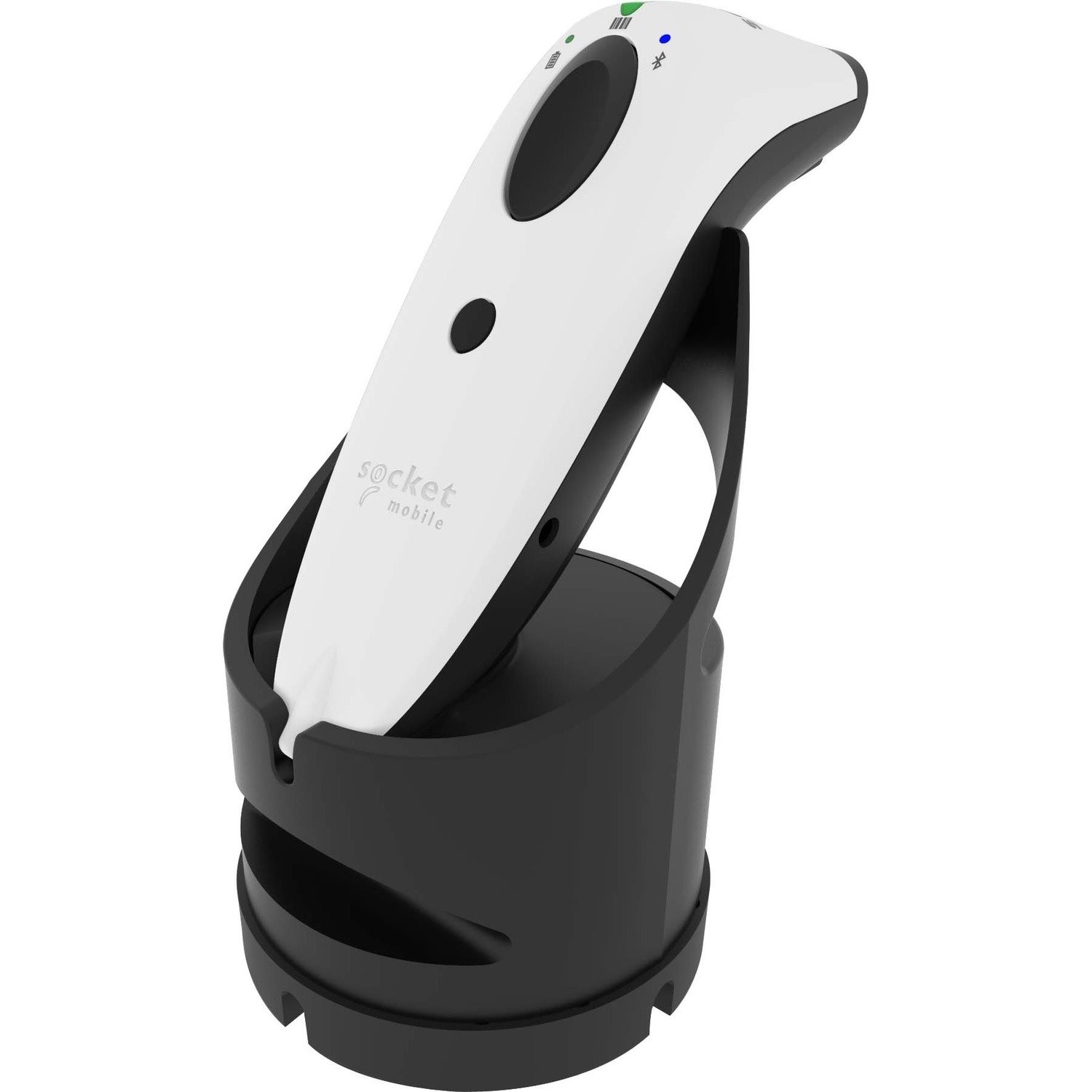 Socket Mobile SocketScan&reg; S730, Laser Barcode Scanner, White & Black Charging Dock