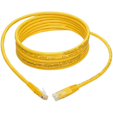 Eaton Tripp Lite Series Cat6 Gigabit Molded (UTP) Ethernet Cable (RJ45 M/M), PoE, Yellow, 10 ft. (3.05 m)