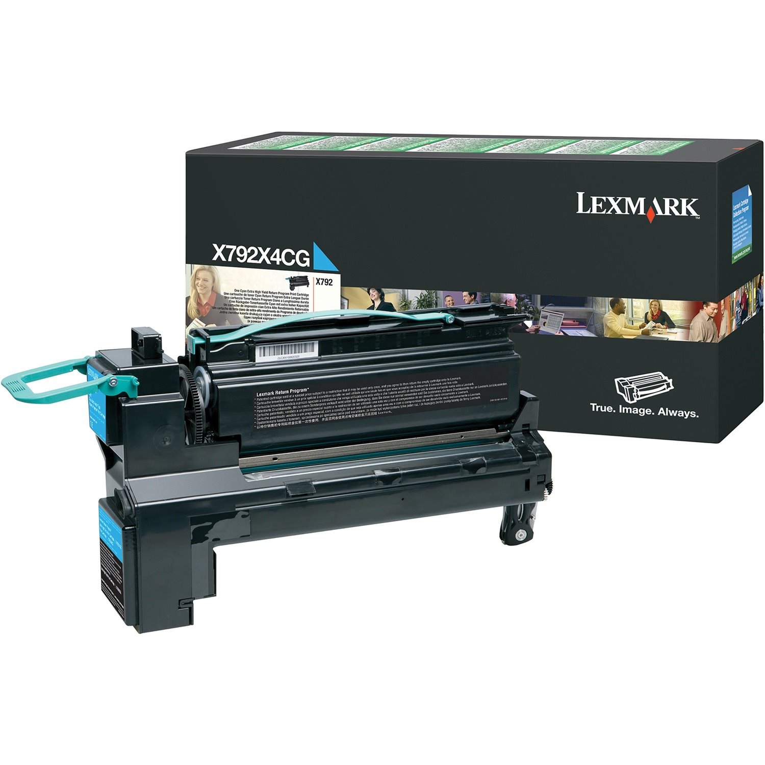 Lexmark X792X4CG Original Extra High Yield Laser Toner Cartridge - Cyan - 1 Each