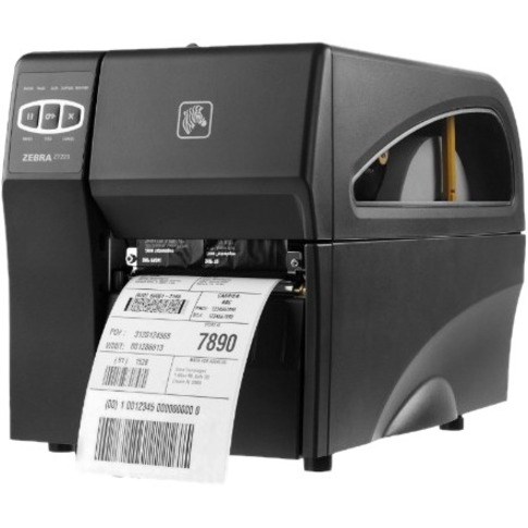 Zebra ZT220t Industrial Thermal Transfer Printer - Monochrome - Label Print - Ethernet - USB - Serial - TAA Compliant