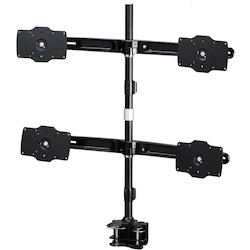 Amer Mounts Quad Monitor Clamp mount Supports Flat Panel Size up to 32" AMR4C32