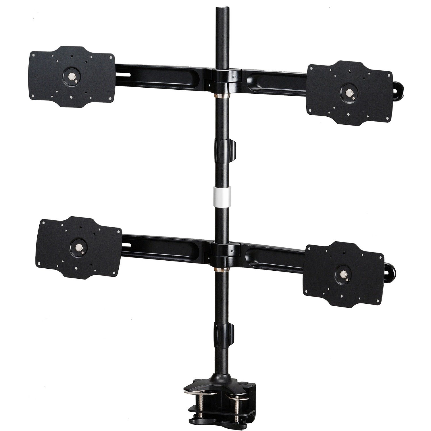 Amer Mounts Clamp Based Quad Monitor Mount for four 24"-32" LCD/LED Flat Panel Screens