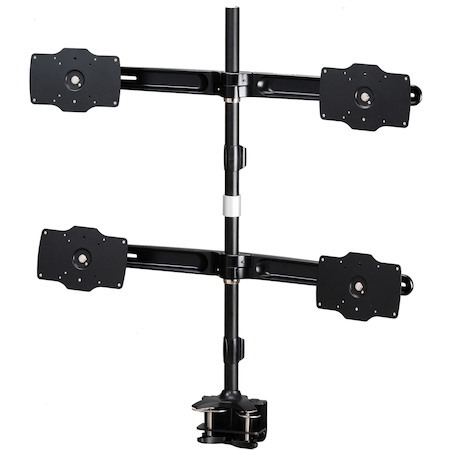 Amer Mounts Clamp Mount for Flat Panel Display, LCD Monitor, LED Monitor, Display - Black - TAA Compliant