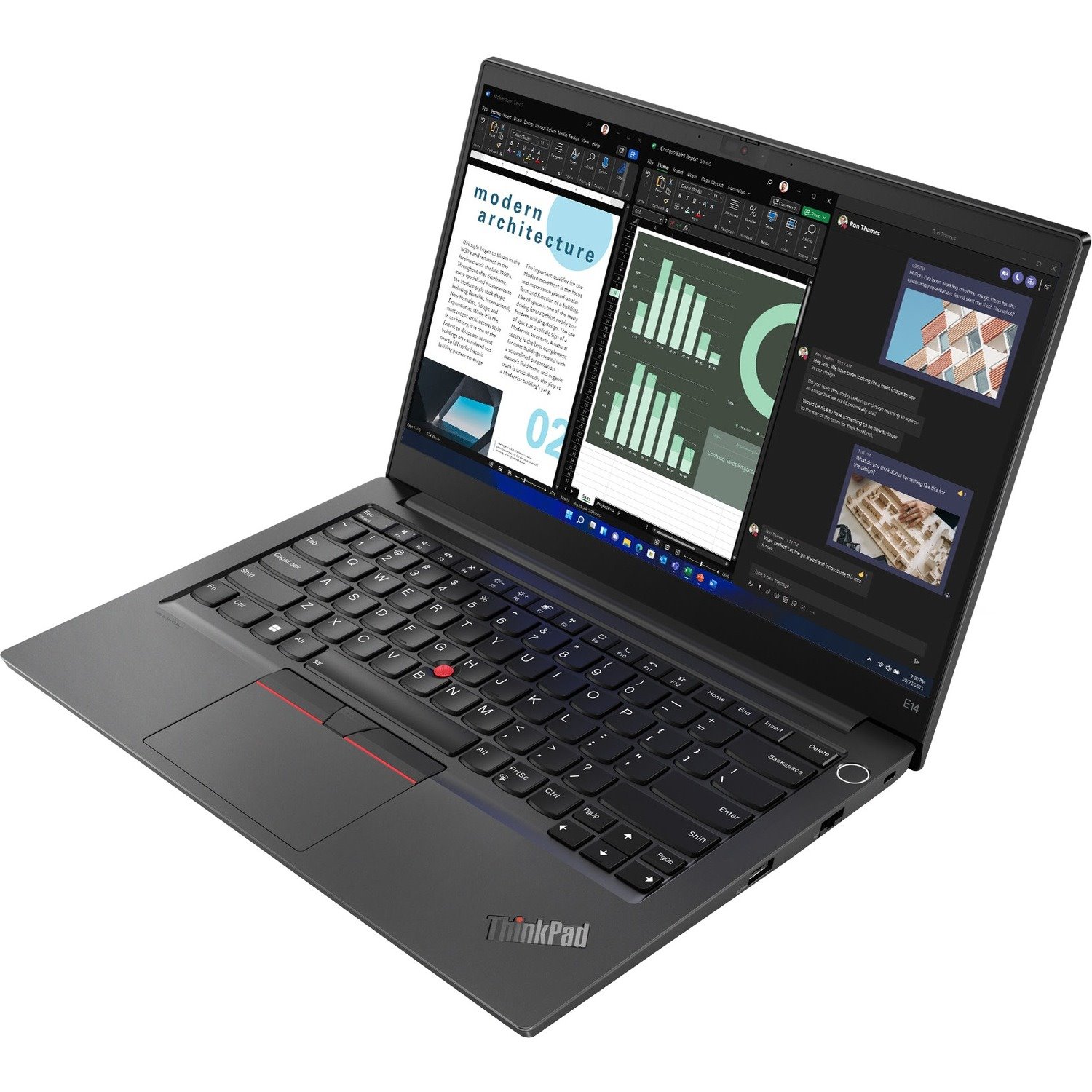 Lenovo ThinkPad E14 Gen 4 21E30054UK 35.6 cm (14") Notebook - Full HD - 1920 x 1080 - Intel Core i5 12th Gen i5-1235U - 8 GB Total RAM - 256 GB SSD