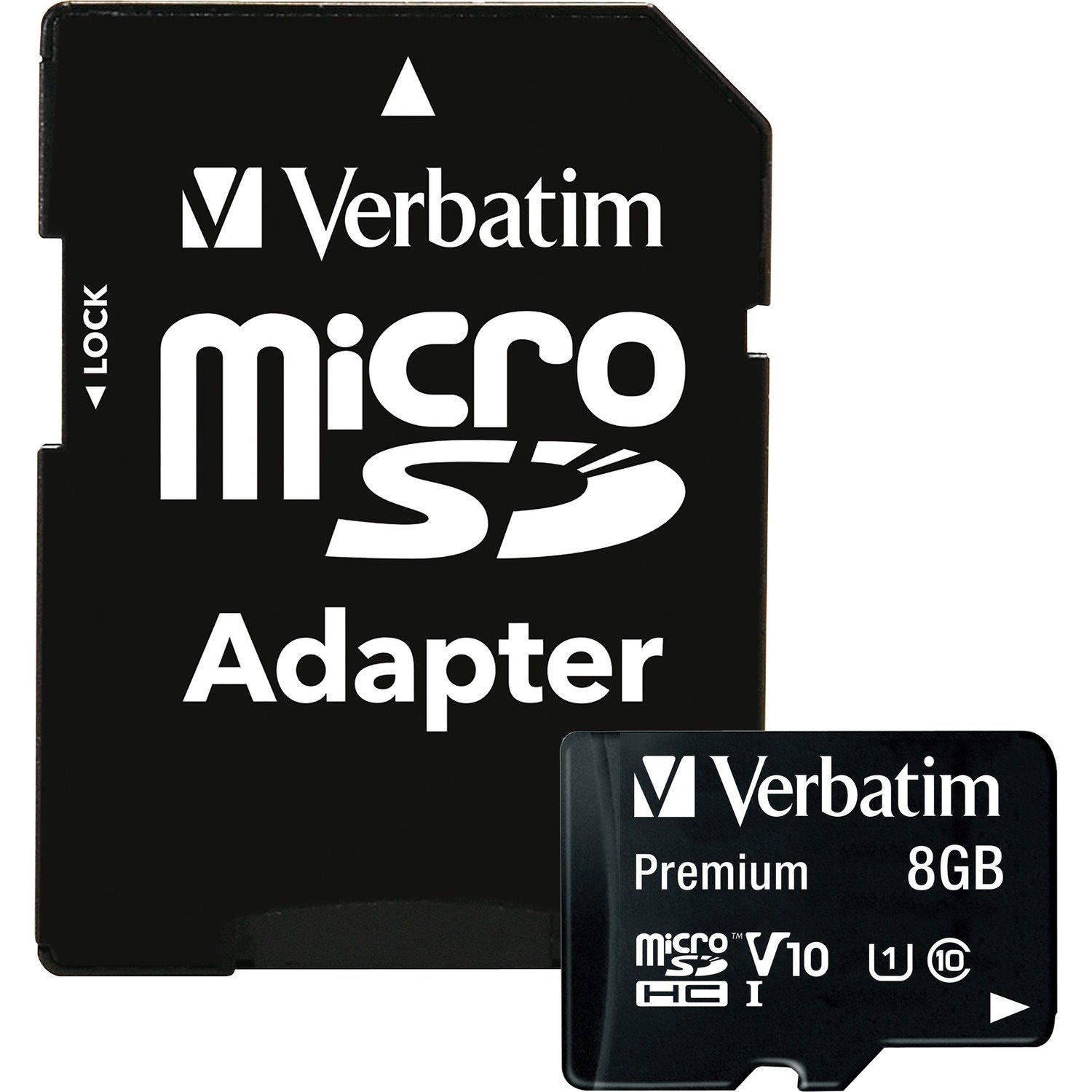Verbatim 8GB Premium microSDHC Memory Card with Adapter, UHS-I Class 10