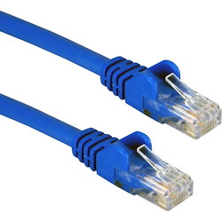 QVS 3-Pack 25ft 350MHz CAT5e/Ethernet Flexible Snagless Blue Patch Cord