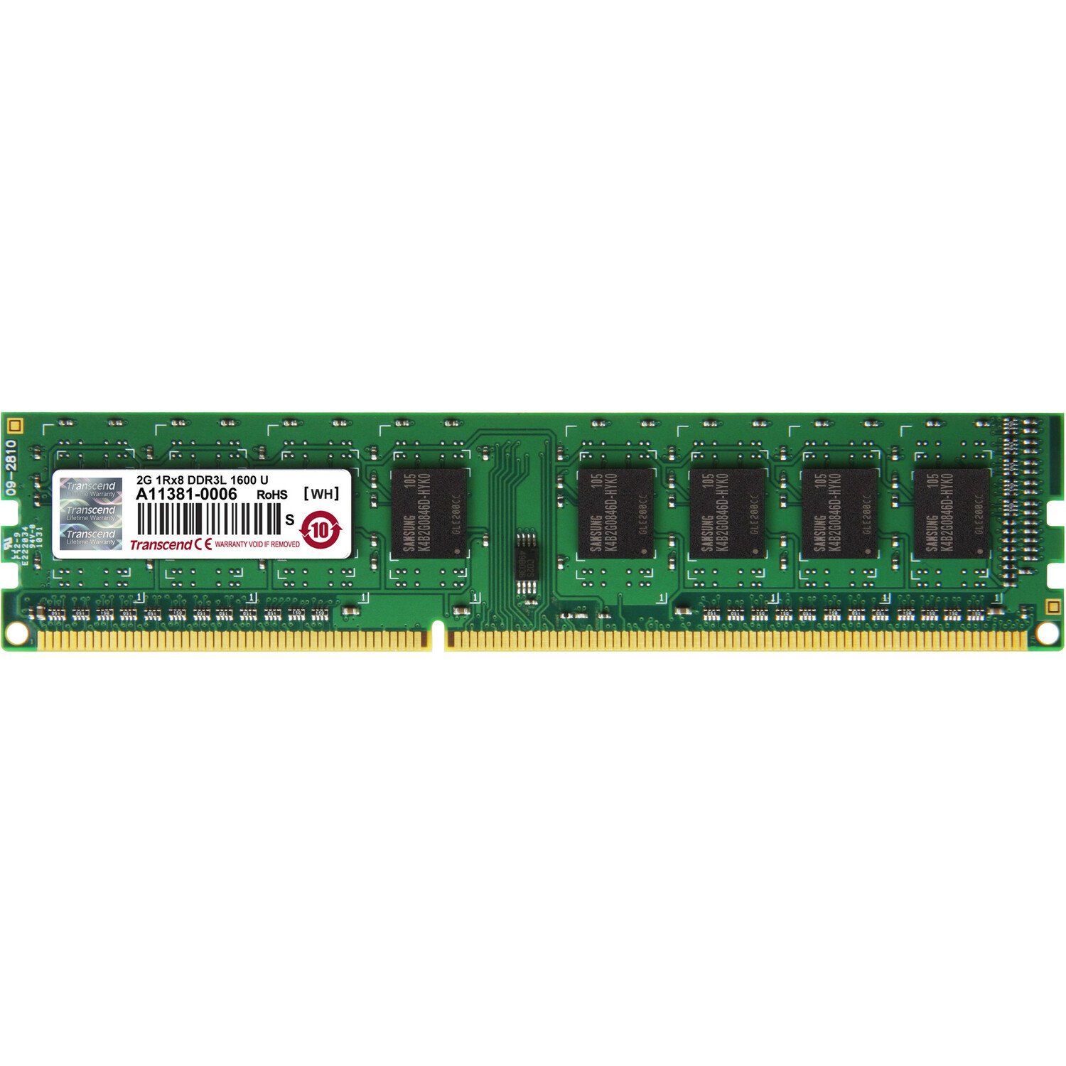 Transcend DDR3L 1600 LONG-DIMM 2GB CL11 1Rx8 1.35V