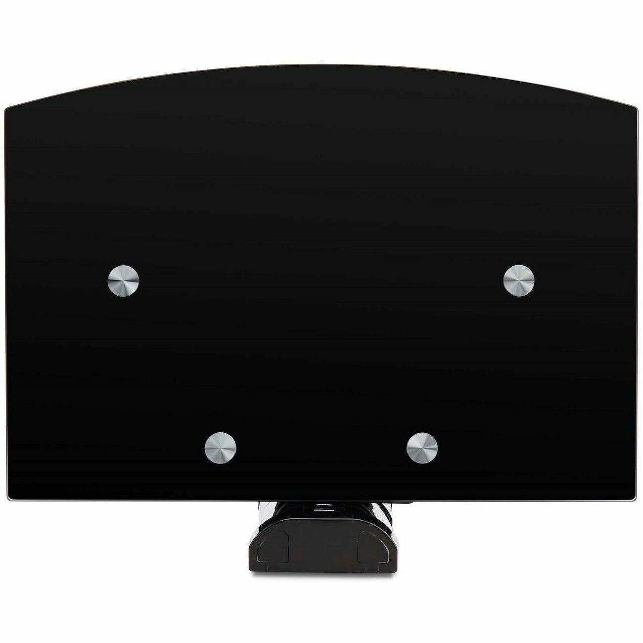 StarTech.com Dual Floating Wall-Mounted AV Shelves, Adjustable Height Shelf For Under TV A/V Equipment, Black Tempered Glass Shelves