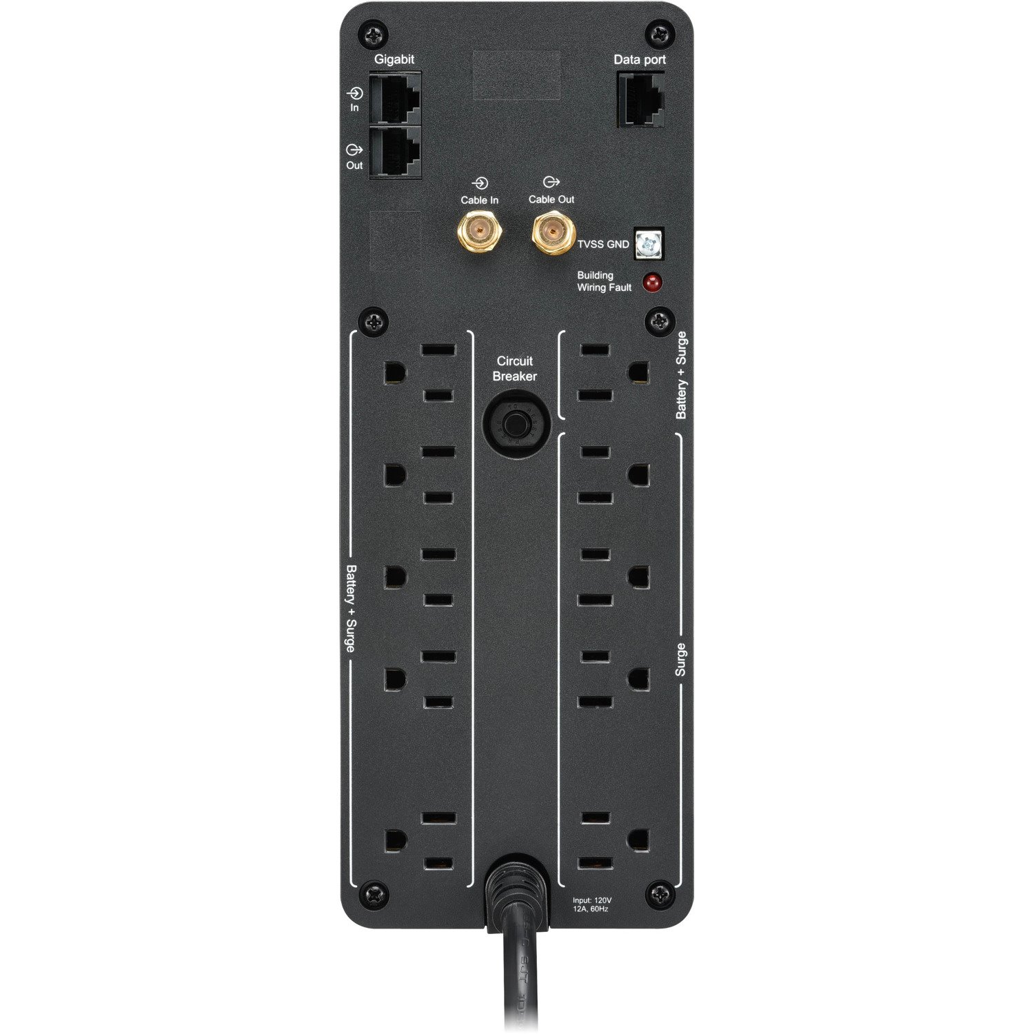 APC Back-UPS Pro 1350VA, 120V, AVR, LCD, 2 USB charging ports, 10 NEMA outlets (4 surge)