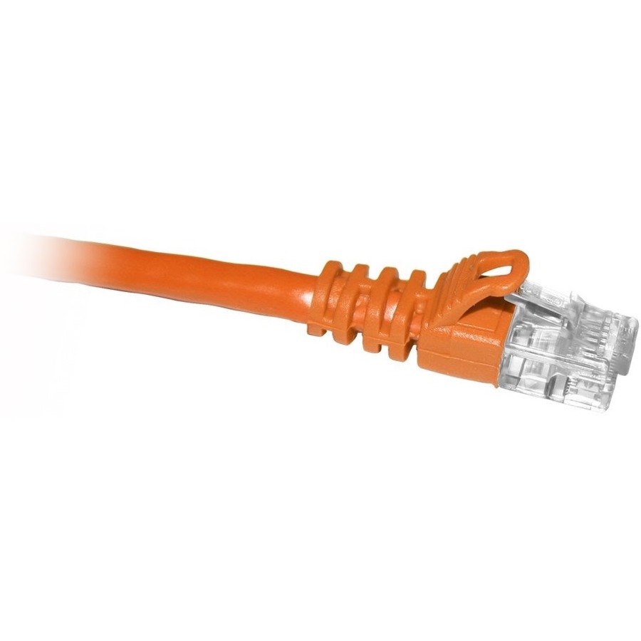 ENET Cat5e Orange 8 Foot Patch Cable with Snagless Molded Boot (UTP) High-Quality Network Patch Cable RJ45 to RJ45 - 8Ft