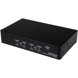StarTech.com 4 Port DisplayPort KVM Switch w/ Audio - USB, Keyboard, Video, Mouse, Computer Switch Box for 2560x1600 DP Monitor (SV431DPUA)