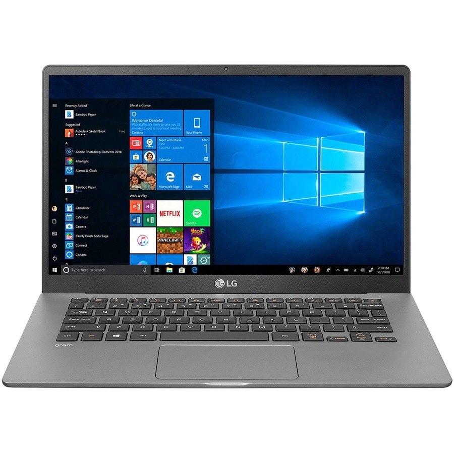 LG gram 14Z90N-N.APS7U1 14" Notebook - Full HD - 1920 x 1080 - Intel Core i7 10th Gen i7-1065G7 1.30 GHz - 16 GB Total RAM - 512 GB SSD - Dark Silver