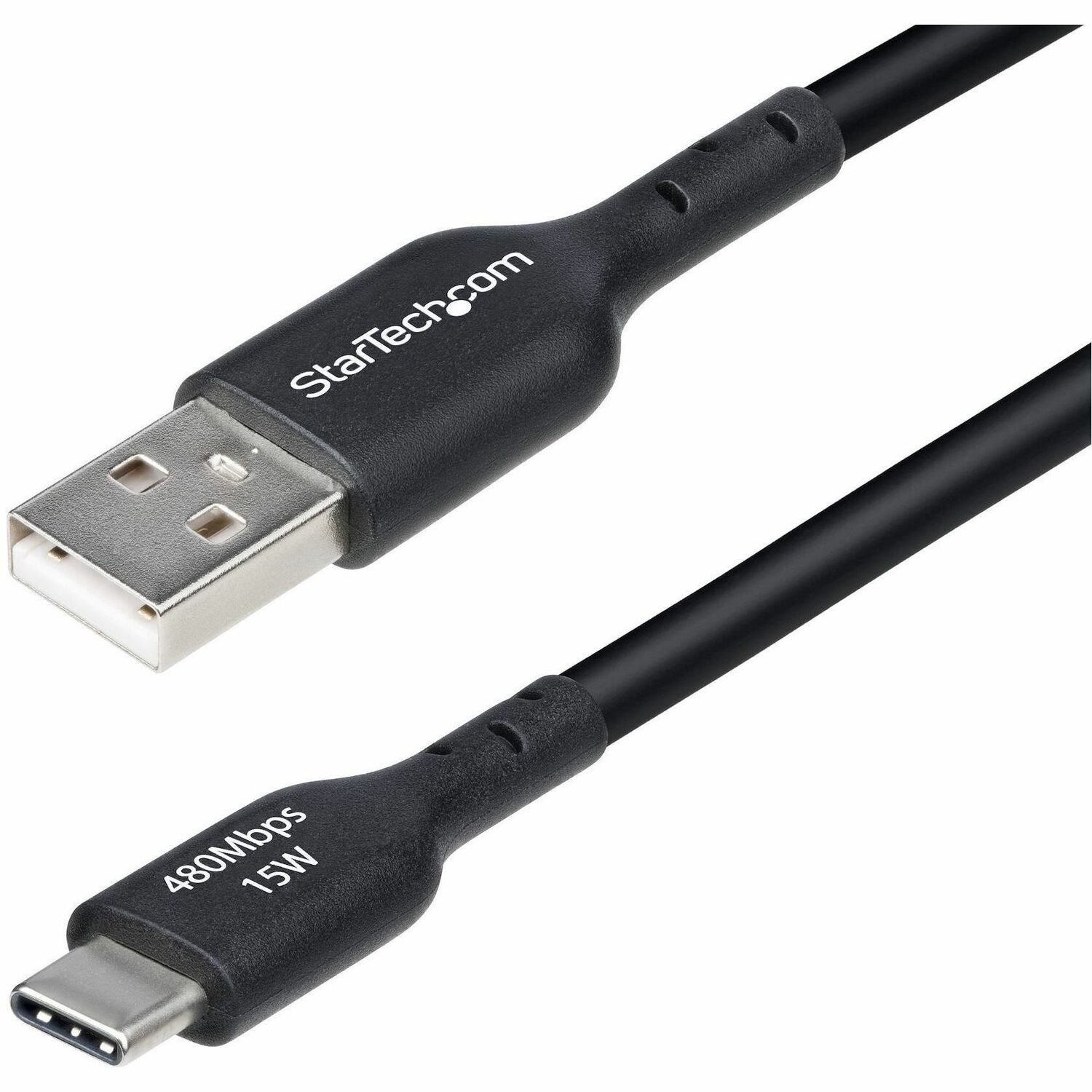 StarTech.com 4m (13ft) USB-A to USB-C Charging Cable, Charge & Sync, 3A, USB 2.0, TPE Jacket - Black USB Charging Cord