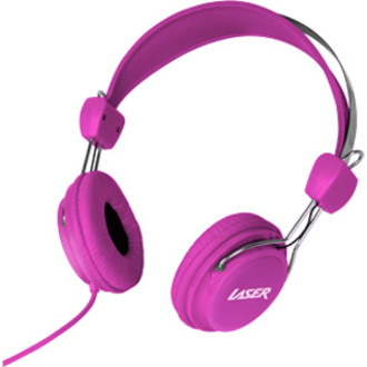 LASER Headphones Stereo Kid Friendly - Pink