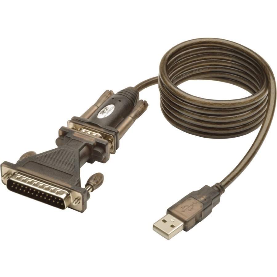 Eaton Tripp Lite Series USB to Serial Adapter Cable (USB-A to DB25 M/M), 5 ft. (1.52 m)