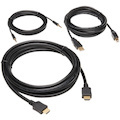 Tripp Lite by Eaton HDMI KVM Cable Kit - 4K HDMI USB 2.0 3.5 mm Audio (M/M) Black 10 ft. (3.05 m)