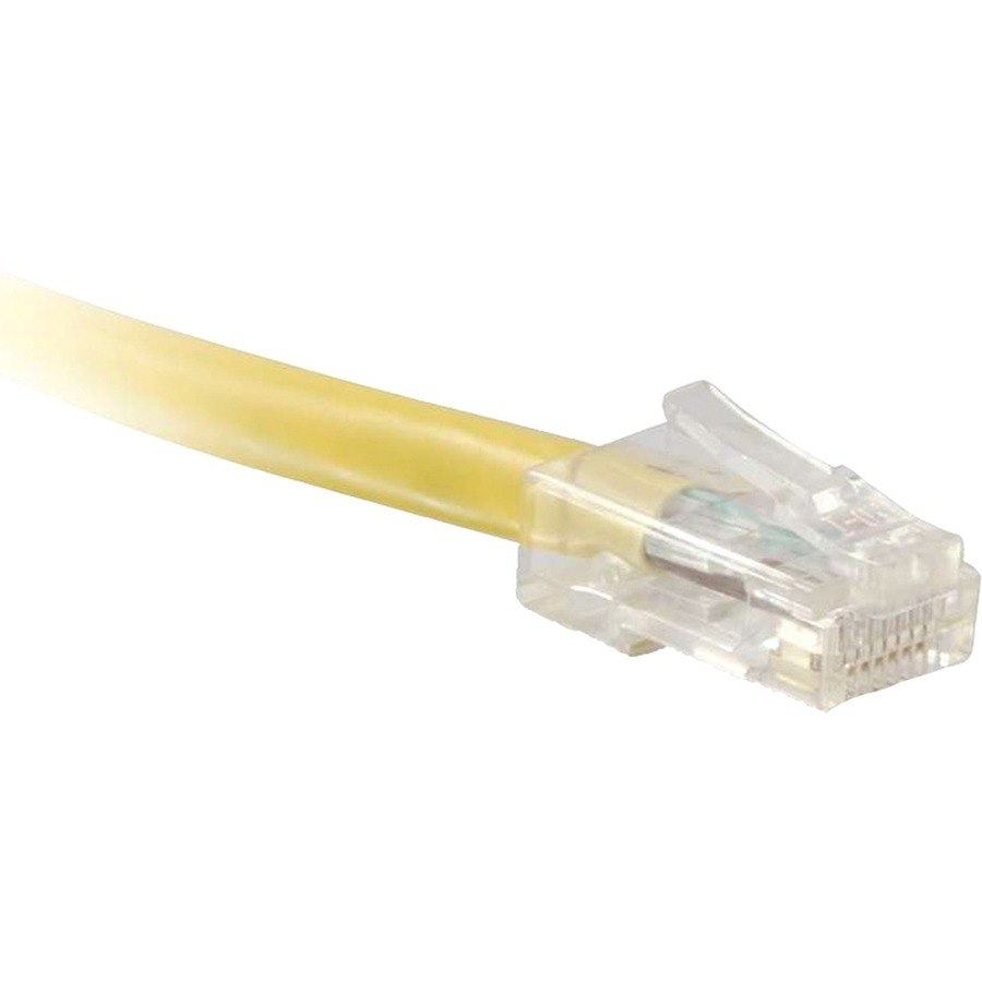 ENET Cat5e Yellow 25 Foot Non-Booted (No Boot) (UTP) High-Quality Network Patch Cable RJ45 to RJ45 - 25Ft