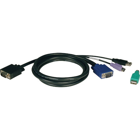 Tripp Lite by Eaton USB/PS2 Combo Cable Kit for NetController KVM Switches B040-Series and B042-Series, 15 ft. (4.57 m)