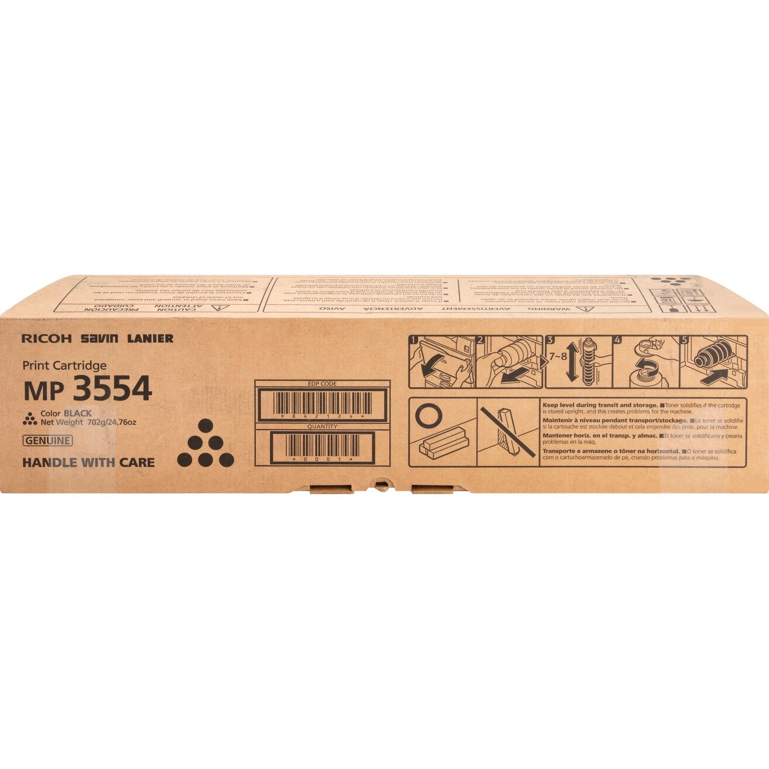 Ricoh Original Laser Toner Cartridge - Black - 1 Each