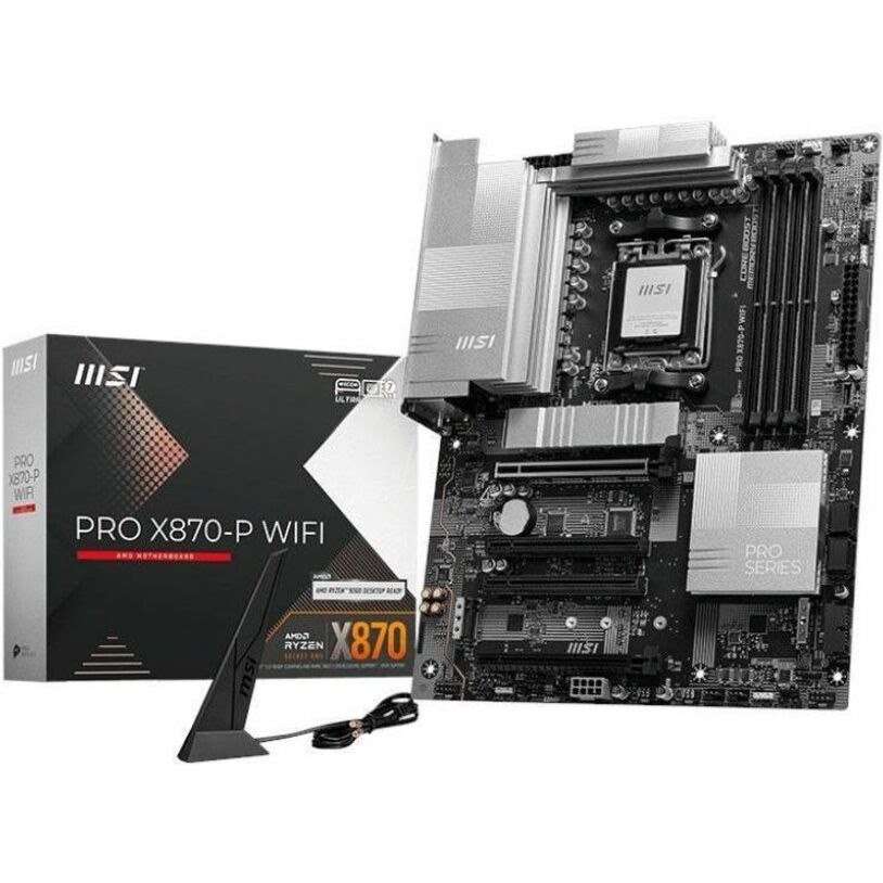 MSI X870-P WIFI Gaming Desktop Motherboard - AMD X870 Chipset - Socket AM5 - ATX