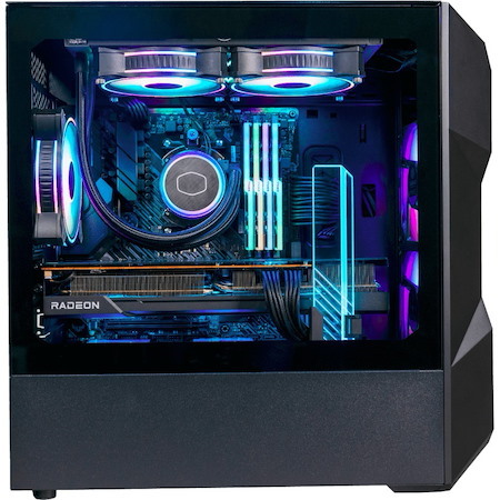 Cooler Master MasterBox Computer Case - Mini ITX, Micro ATX Motherboard Supported - Mini-tower - Steel, Mesh, Plastic, Tempered Glass - Black