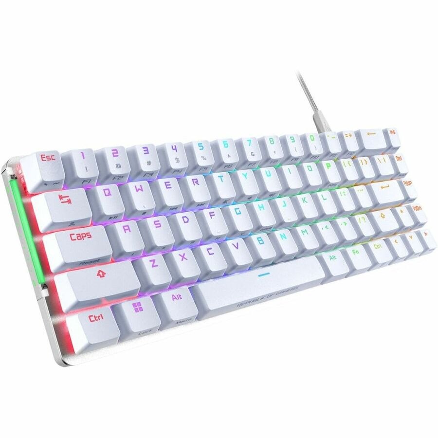 Asus ROG Falchion Ace Gaming Keyboard - Cable Connectivity - USB 2.0 Interface - RGB LED - Spanish - Moonlight White