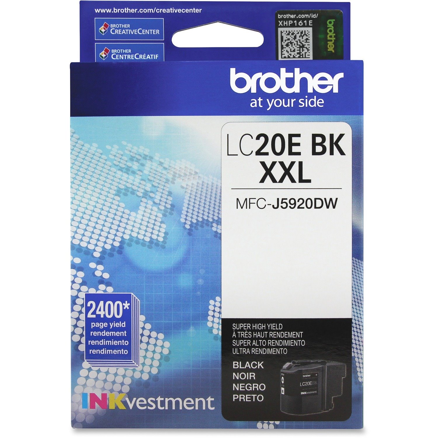 Brother Genuine LC20EBK INKvestment Super High Yield Black Ink Cartridge