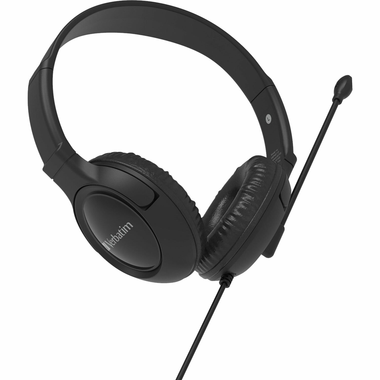 Verbatim Wired On-ear, Over-the-head Stereo Headset - Black