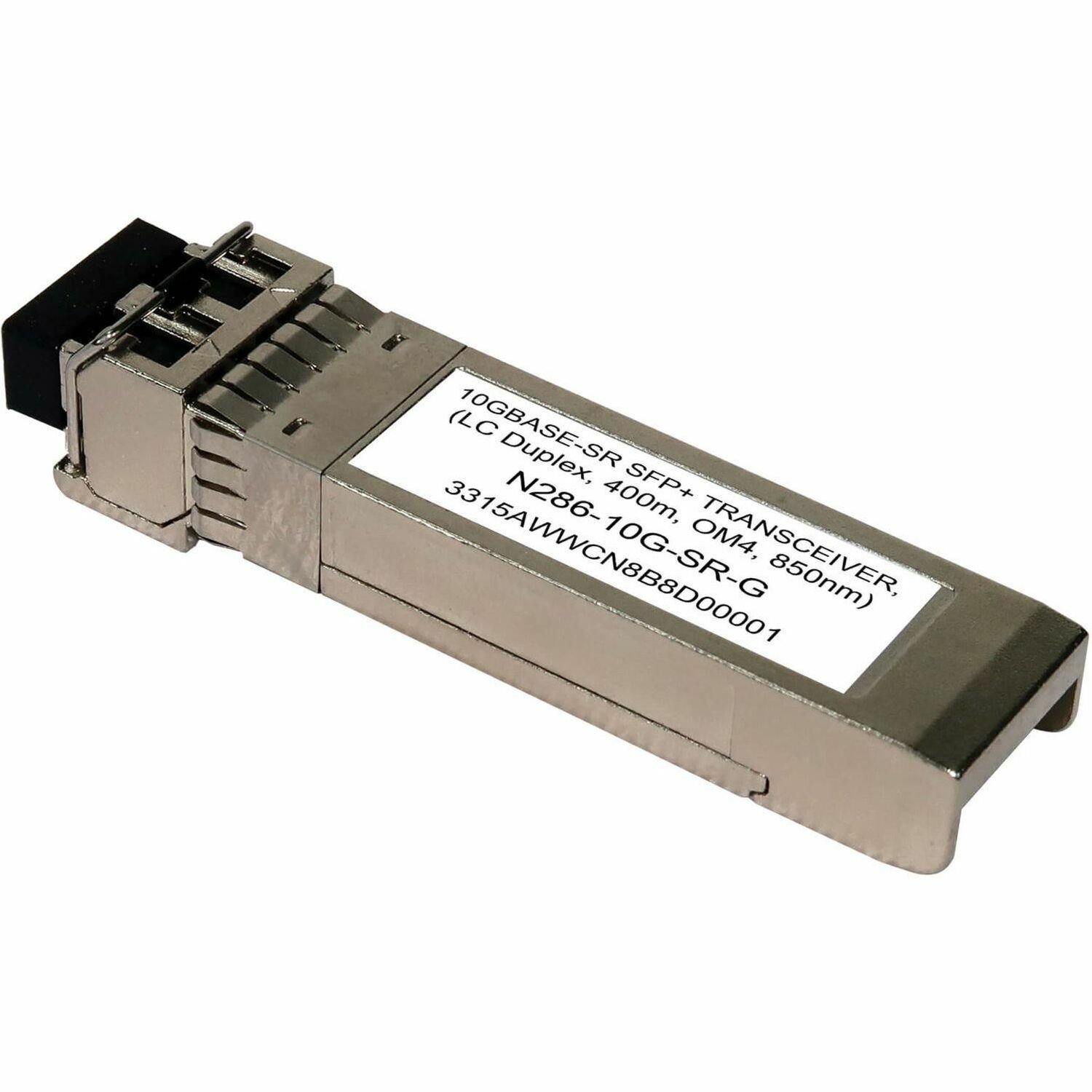 Eaton Tripp Lite Series SFP+ Transceiver - 10GBase-SR, LC Duplex MMF, 10 Gbps, 850 nm, 400 m (1312 ft.)