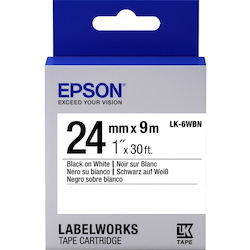 Epson LabelWorks Standard LK Tape Cartridge ~1" Black on White