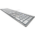 CHERRY KC 6000 SLIM Keyboard - Cable Connectivity - USB Interface - English (UK) - Silver
