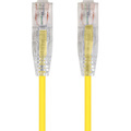 Monoprice SlimRun Cat6 28AWG UTP Ethernet Network Cable, 2ft Yellow