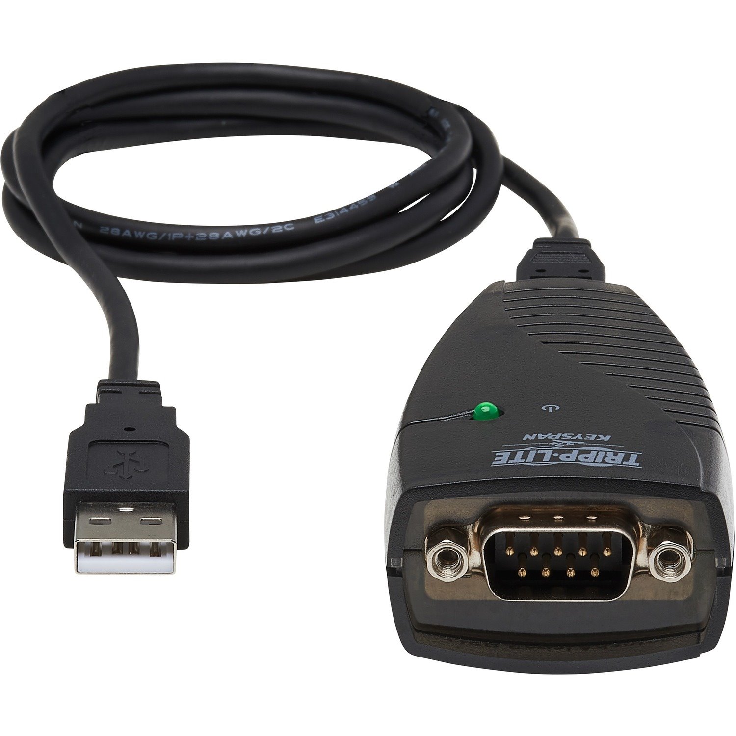 Eaton Tripp Lite Series Keyspan USB to Serial Adapter - USB-A Male to DB9 RS232 Male, 3 ft. (0.91 m), TAA