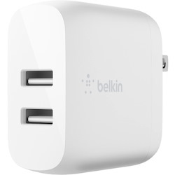 Belkin BoostCharge Dual USB-A Wall Charger 24W (Lightning to USB-A Cable included) - Power Adapter