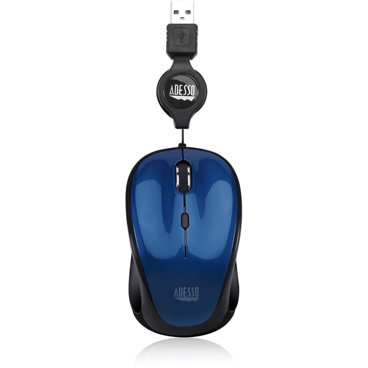 Adesso iMouse S8L Mouse - USB 2.0 - Optical - 3 Button(s) - Blue
