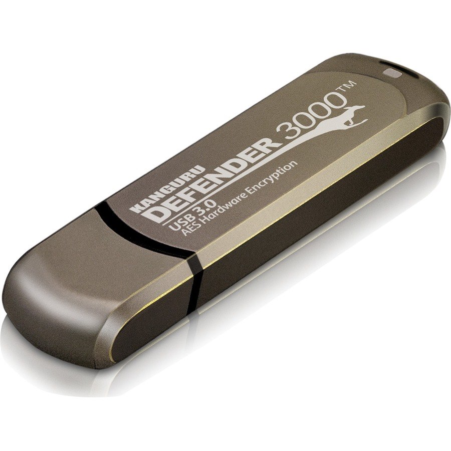 Kanguru Defender3000 FIPS 140-2 Certified Level 3, SuperSpeed USB 3.0 Secure Flash Drive, 128G