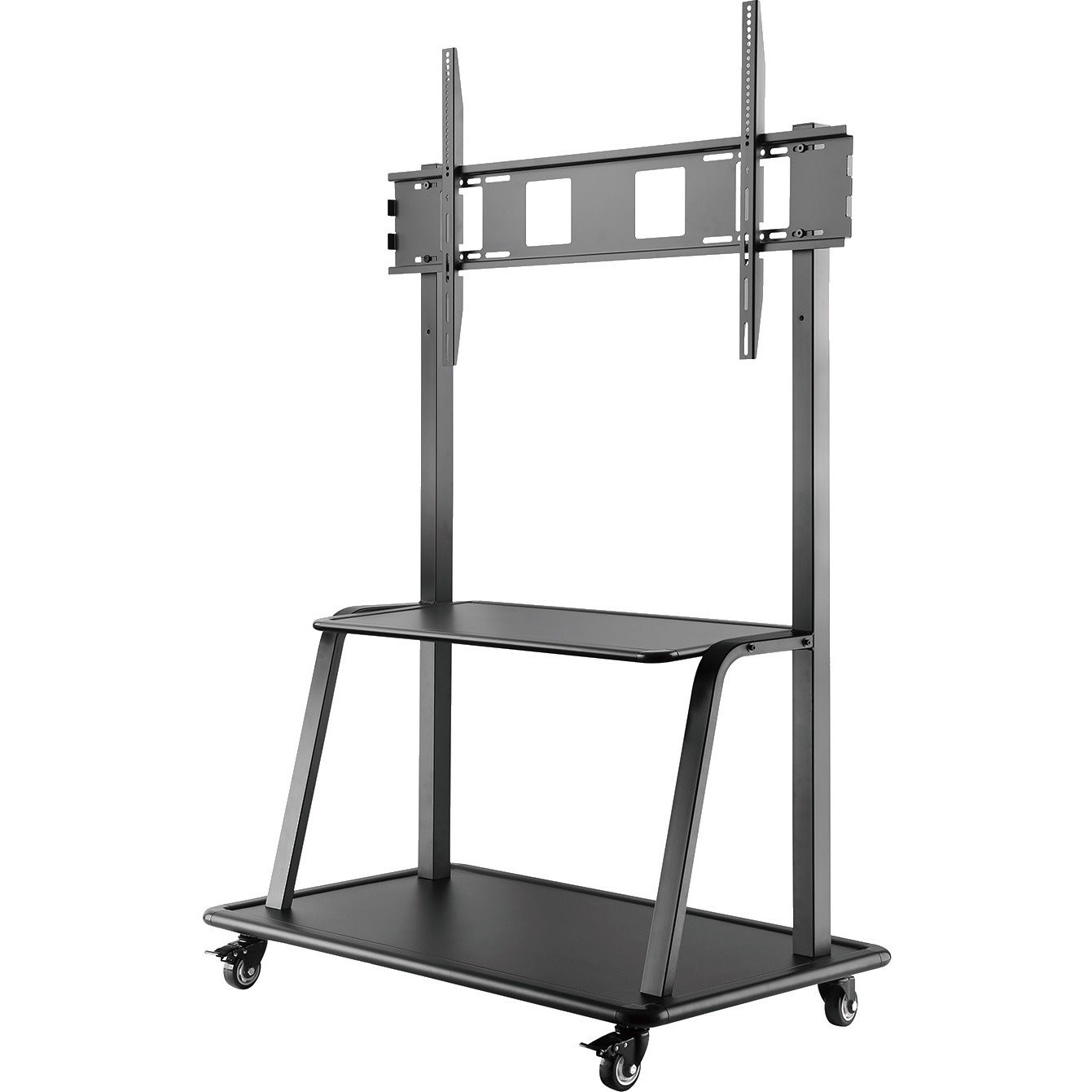 V7 Ultra Heavy Mobile TV Cart - Up to 60in to 105in Displays - 330lbs/150kg Capacity - Steel - 46.3" Length x 26.6" Width x 72.8" Height - Locking Casters