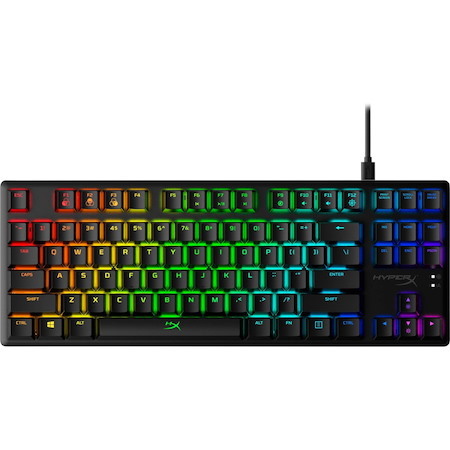 HyperX Alloy Origins Core Rugged Gaming Keyboard - Cable Connectivity - USB Type C Interface - RGB LED - English (US) - Black