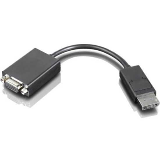 Lenovo - Open Source 20 cm DisplayPort/VGA Video Cable for Monitor, Video Device, Desktop Computer, Notebook, Tablet