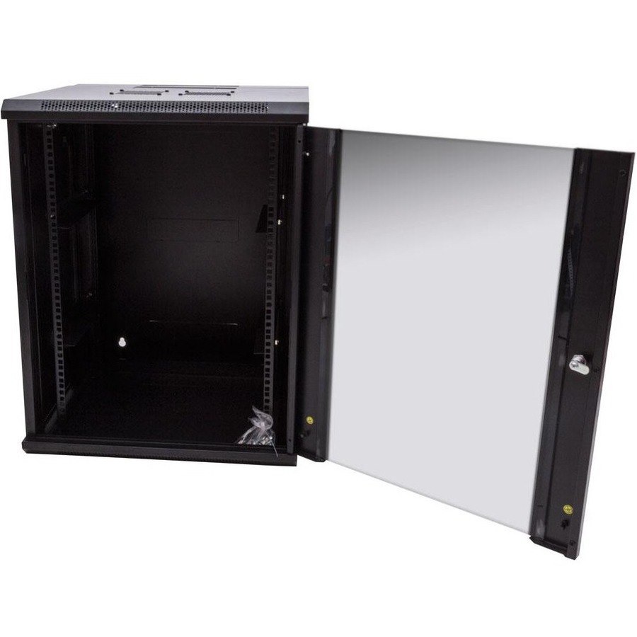 Rack Solutions 9U Swing Out Wall Mount Cabinet 600mmW x 600mmD with Glass Door