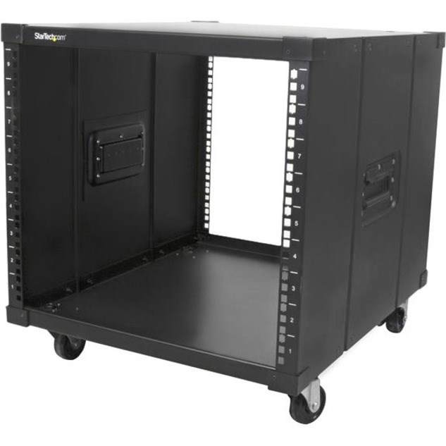 StarTech.com 9U Floor Standing Rack Cabinet for Server, LAN Switch, Patch Panel - 482.60 mm Rack Width x 584.20 mm Rack Depth - Black - TAA Compliant