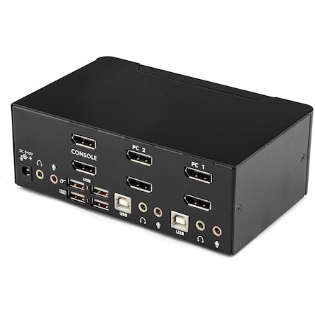 StarTech.com 2 Port Dual DisplayPort USB KVM Switch with Audio