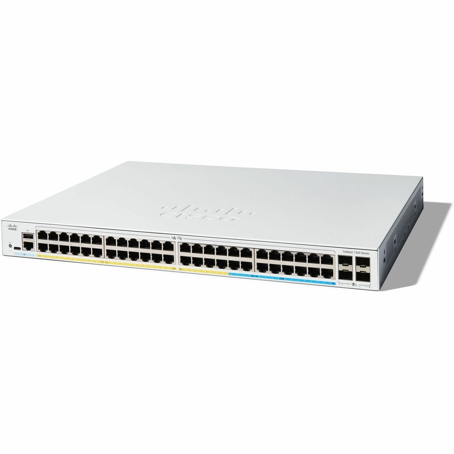 Cisco Catalyst 1300 C1300-48T-4X 48 Ports Manageable Ethernet Switch - 10 Gigabit Ethernet - 10/100/1000Base-T, 10GBase-X