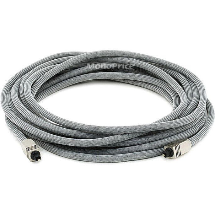 Monoprice 25ft Premium Optical Toslink Cable with Metal Fancy Connector