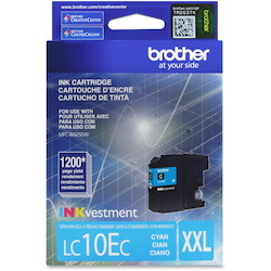 Brother Genuine LC10EC INKvestment Super High Yield Cyan Ink Cartridge