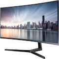 Samsung C34H890WGN 34" Class WQHD Curved Screen LCD Monitor - 21:9 - Silver - TAA Compliant