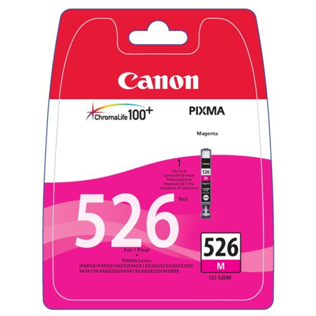 Canon CLI-526M Original Inkjet Ink Cartridge - Magenta - 1 / Pack